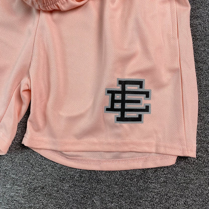 ERIC Emanuel Ee Basic Shorts Rose Quartz - - Black Unisex Streetwear Limited Edition - The ERIC EMANUEL EE BASIC SHORTS ROSE QUARTZ/BLACK - REPLICA blend high-end streetwear aesthetics with