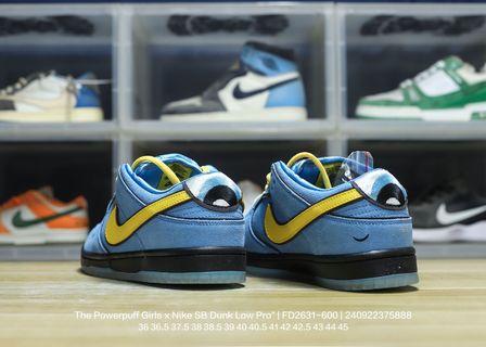 DUNK Powerpuff Girls Sneakers - Blue Unisex Streetwear Limited Edition - **Product Description: DUNK Blue Powerpuff Girls** Unleash your inner hero with the DUNK Blue Powerpuff