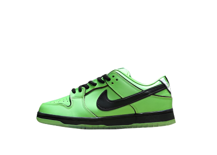 DUNK Powerpuff Girls Sneakers - Green Unisex Streetwear Limited Edition - **Product Description: DUNK Green Powerpuff Girls** Embrace your playful side with the DUNK Green Powerpuff