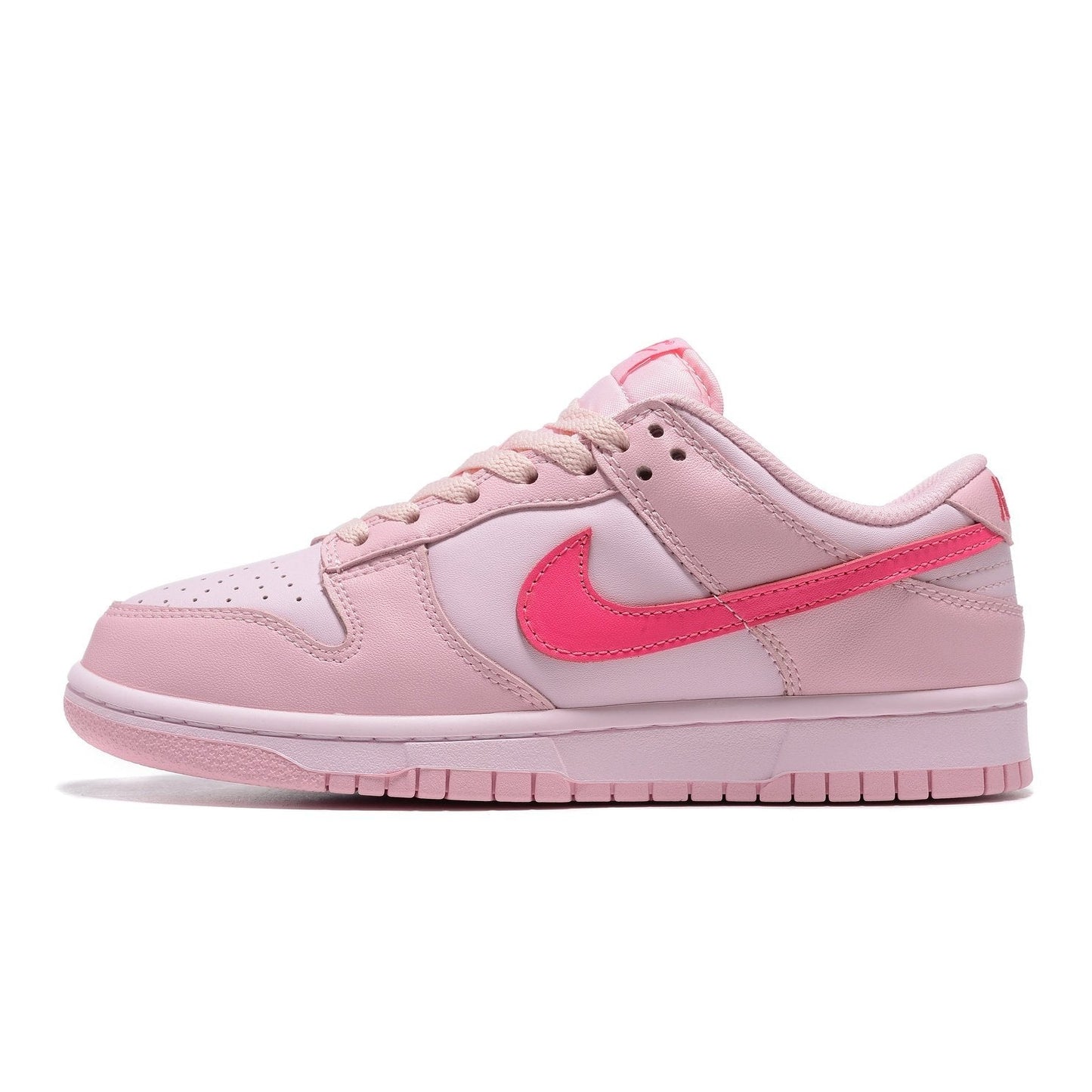NIKE Dunk Low - Triple Sneakers - Pink Unisex Streetwear Limited Edition