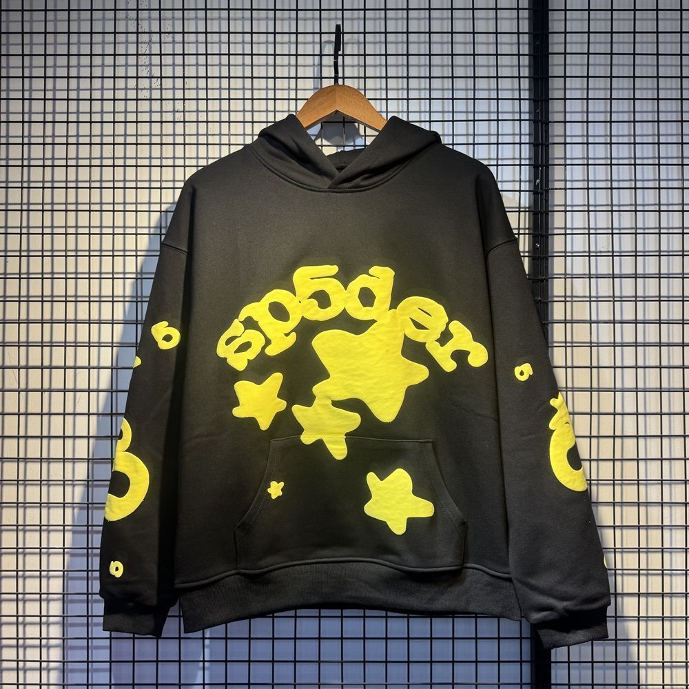 SP5DER STAR HOODIE BLACK