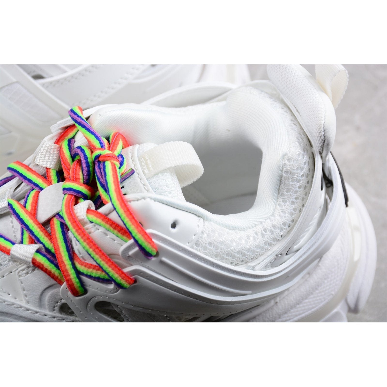 BALENCIAGA Track - - White Unisex Streetwear Limited Edition - The Balenciaga Track x White Color sneaker elevates the iconic design with a fresh, all-white