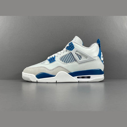 JORDAN 4 - Military - Blue Unisex Streetwear Limited Edition - Experience the iconic JORDAN 4 x MILITARY BLUE, a fusion of timeless style and modern