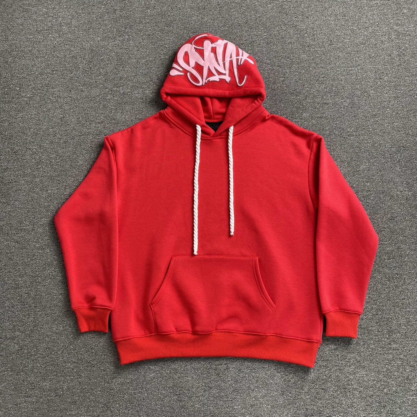SYNA World Hood Logo Hoodie - Red Unisex Streetwear Limited Edition