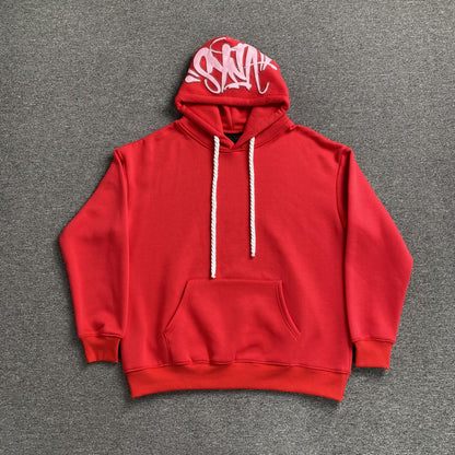 SYNA World Hood Logo Hoodie - Red Unisex Streetwear Limited Edition