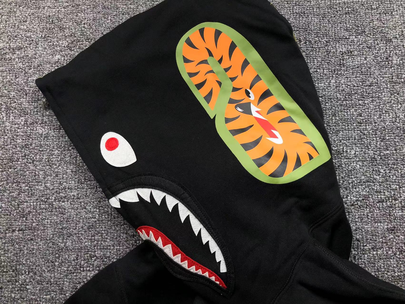 BAPE Shark Full Zip Hoodie - Black Unisex Streetwear Limited Edition