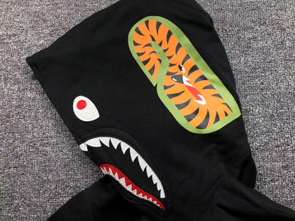 BAPE Shark Full Zip Hoodie - Black Unisex Streetwear Limited Edition