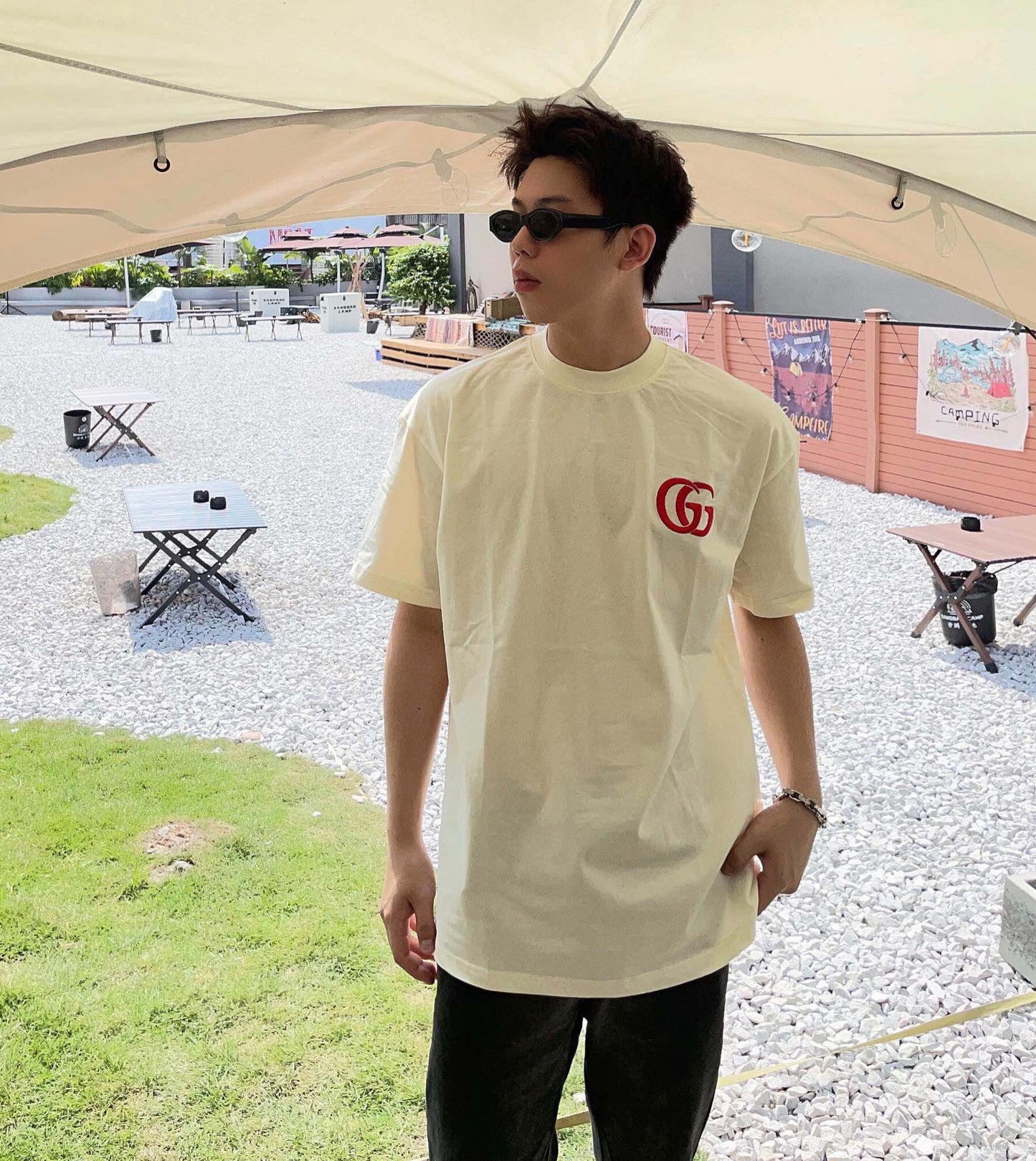 Camiseta con el logo doble G de Gucci