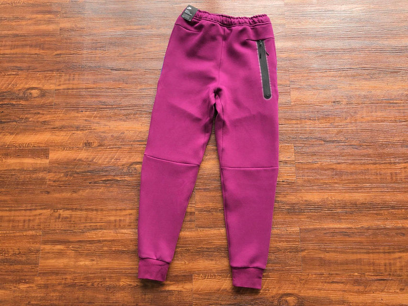 NIKE Tech Fleece Pants - Sangria - Game Royal - Red Unisex Streetwear Limited Edition