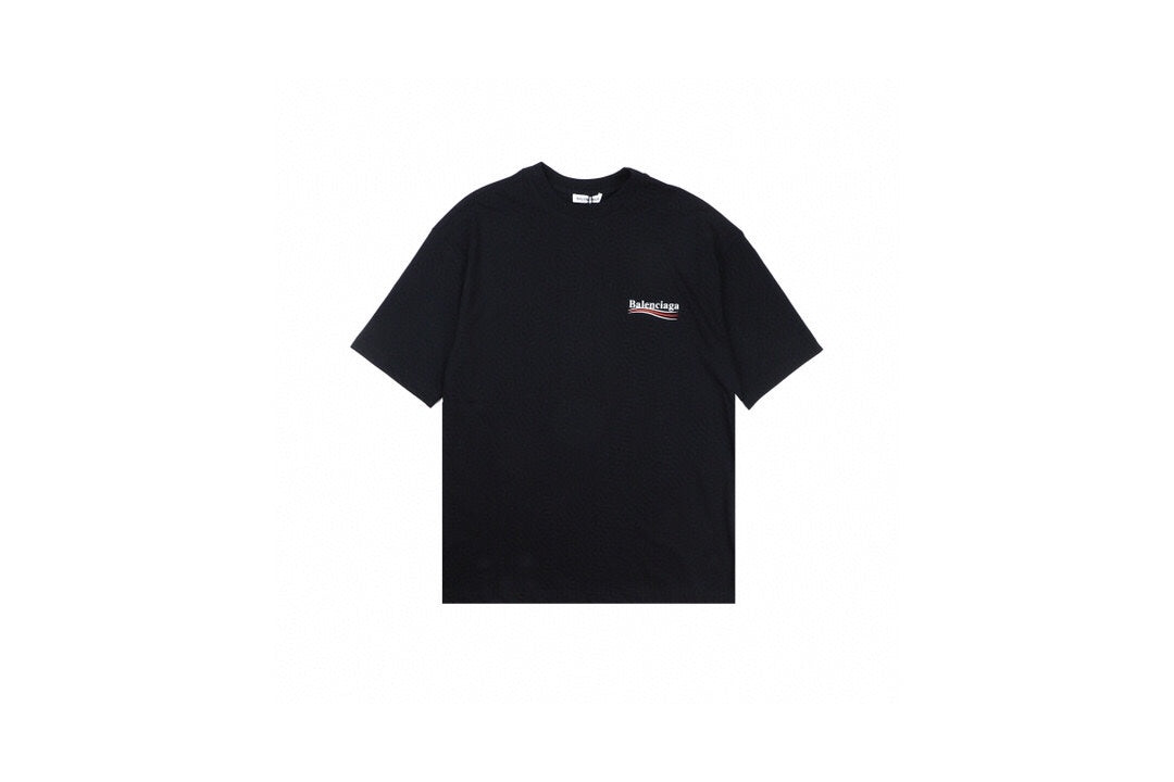 Camiseta Balenciaga con logo Wave (Negra)