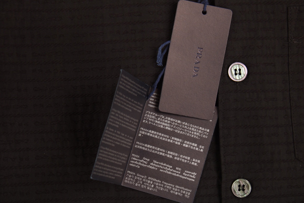 Chemise à manches courtes et boutonnée Prada