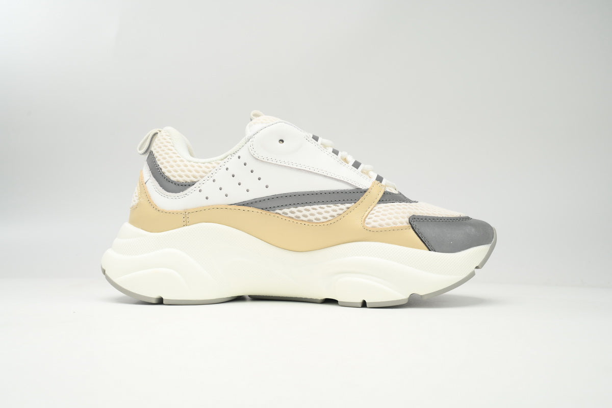 DIOR B22 Cream Beige Sneakers - White Unisex Streetwear Limited Edition
