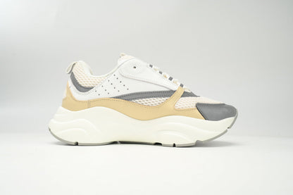 DIOR B22 Cream Beige Sneakers - White Unisex Streetwear Limited Edition