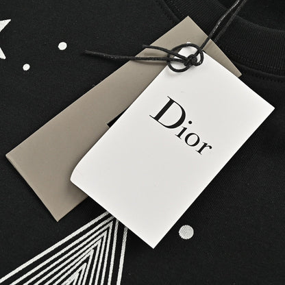 Camiseta negra con estampado de estrella de Dior