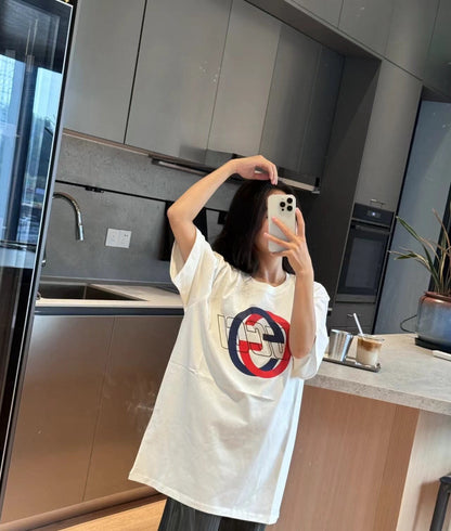 Camiseta Gucci con el logo GG entrelazado - Blanca