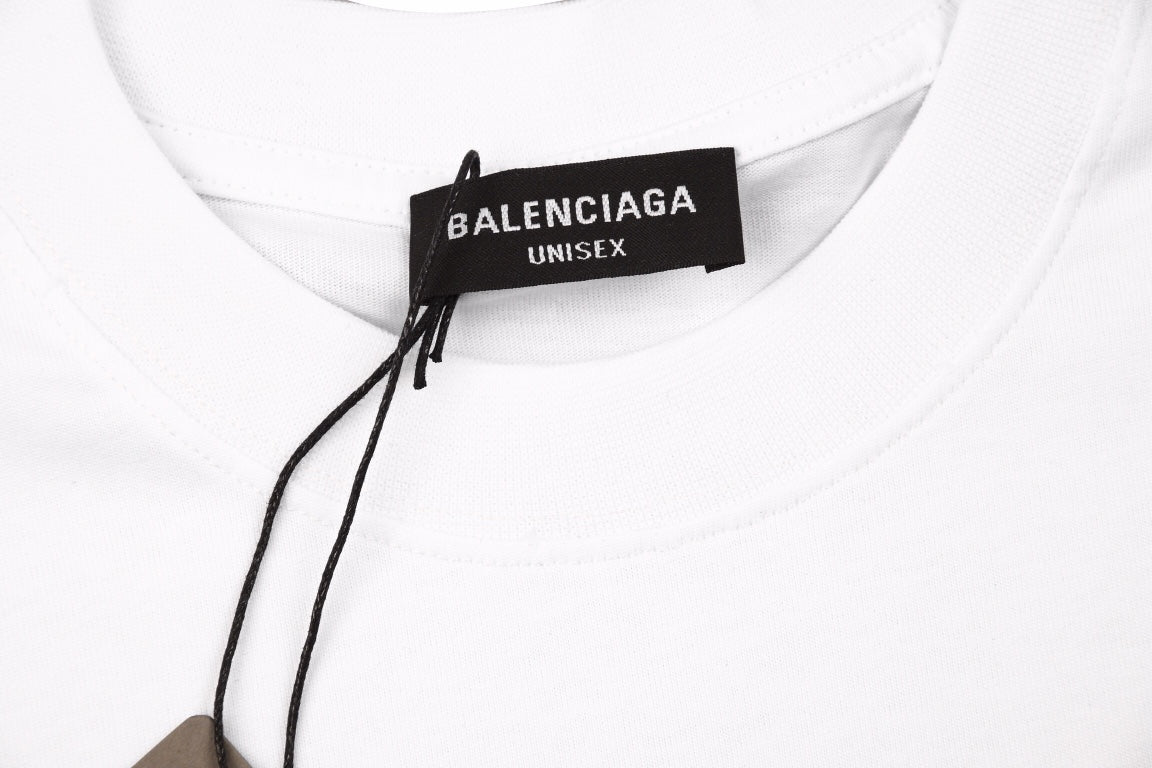 Camiseta Balenciaga con logo en cursiva