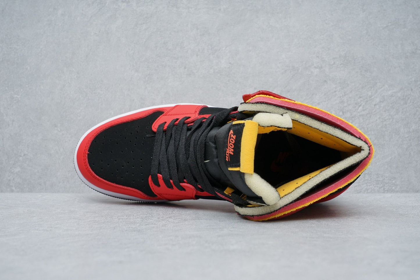 JORDAN 1 High Zoom Air Cmft - Chile Red Sneakers - Black Unisex Streetwear Limited Edition