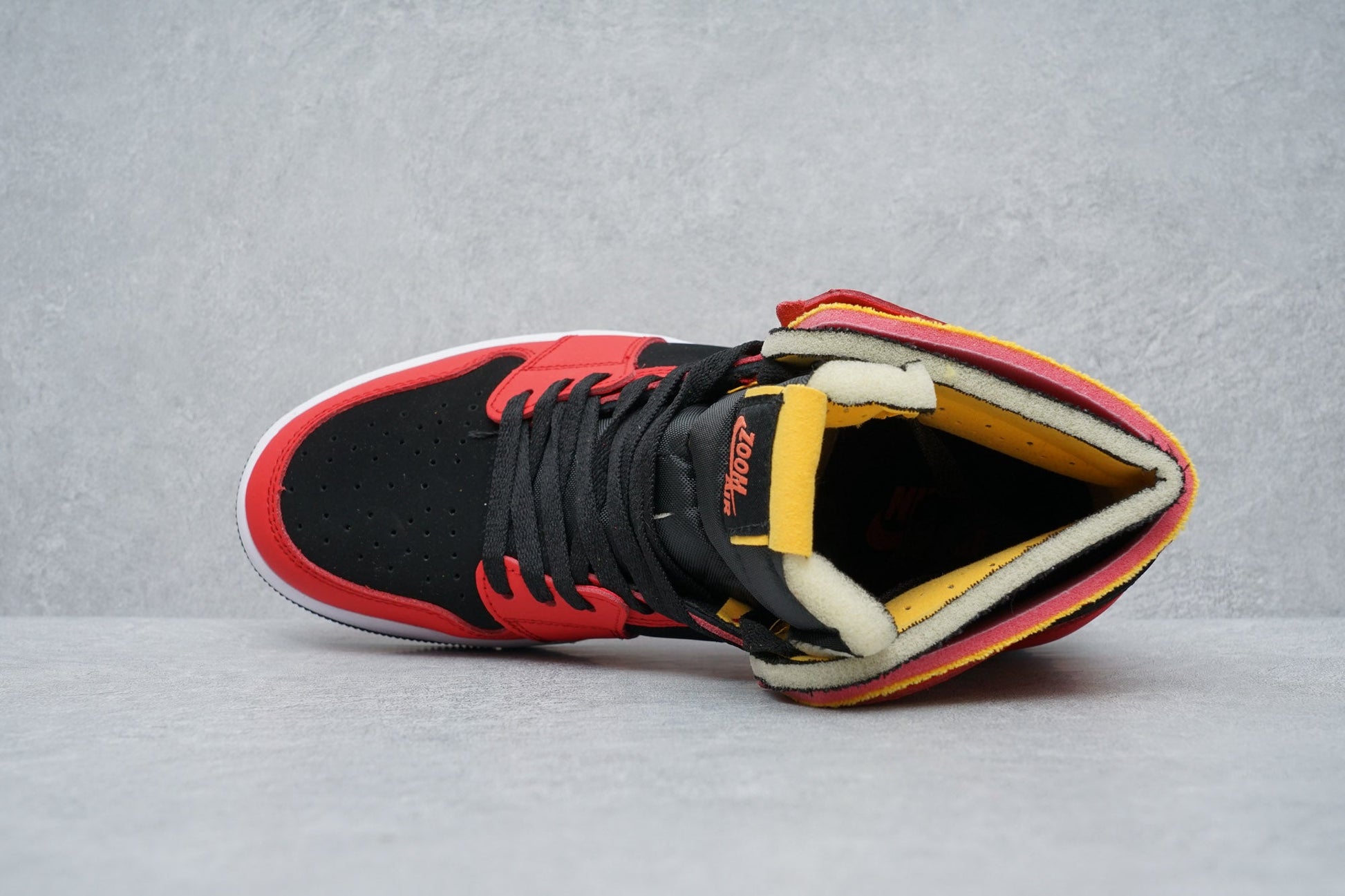 JORDAN 1 High Zoom Air Cmft - Chile Red Sneakers - Black Unisex Streetwear Limited Edition