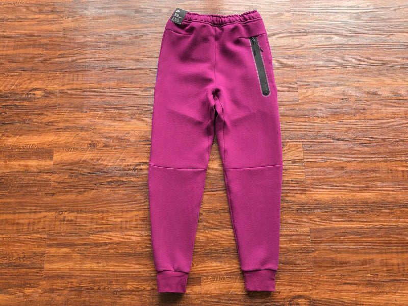 NIKE Tech Fleece Pants - Sangria - Game Royal - Red Unisex Streetwear Limited Edition