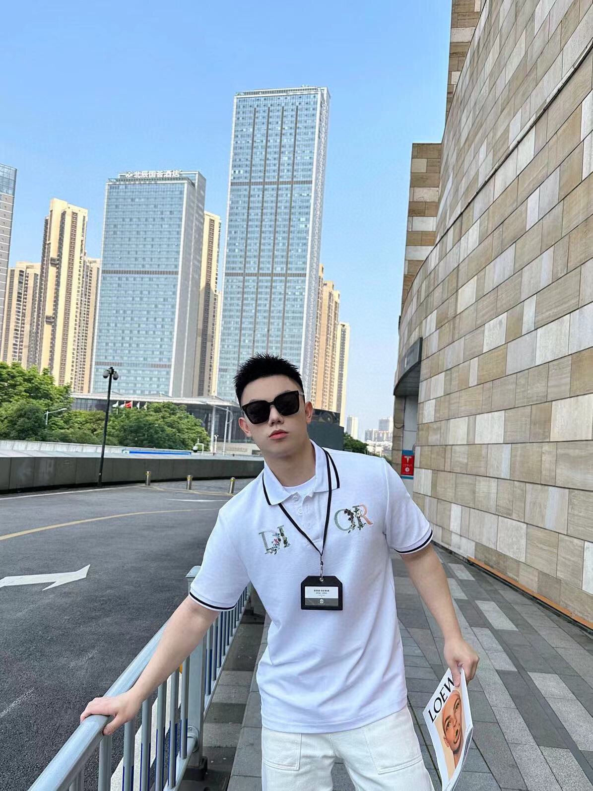 Polo Dior avec logo floral