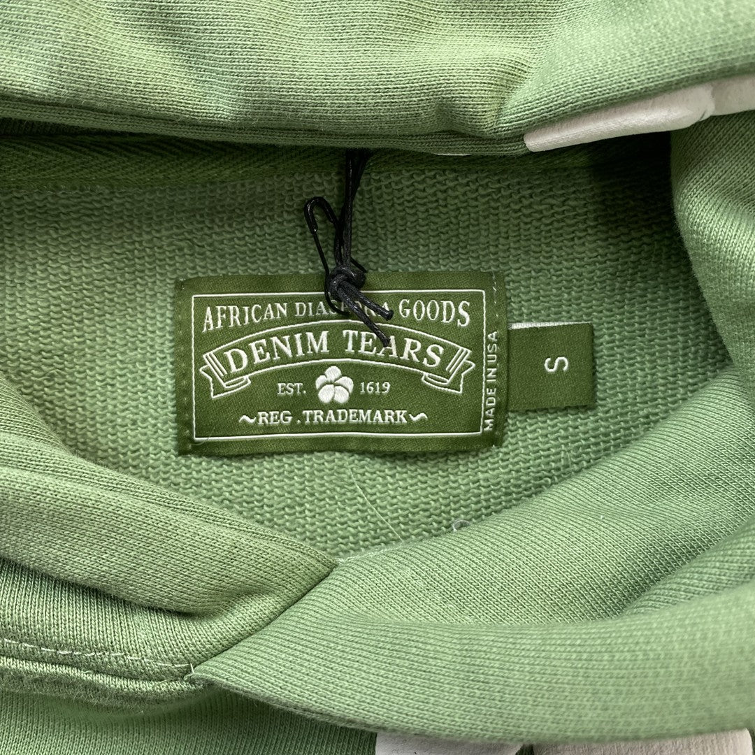 SUDADERA CON CAPUCHA DENIM TEARS CORONA DE ALGODÓN VERDE CLARO