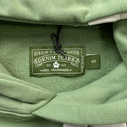 SUDADERA CON CAPUCHA DENIM TEARS CORONA DE ALGODÓN VERDE CLARO