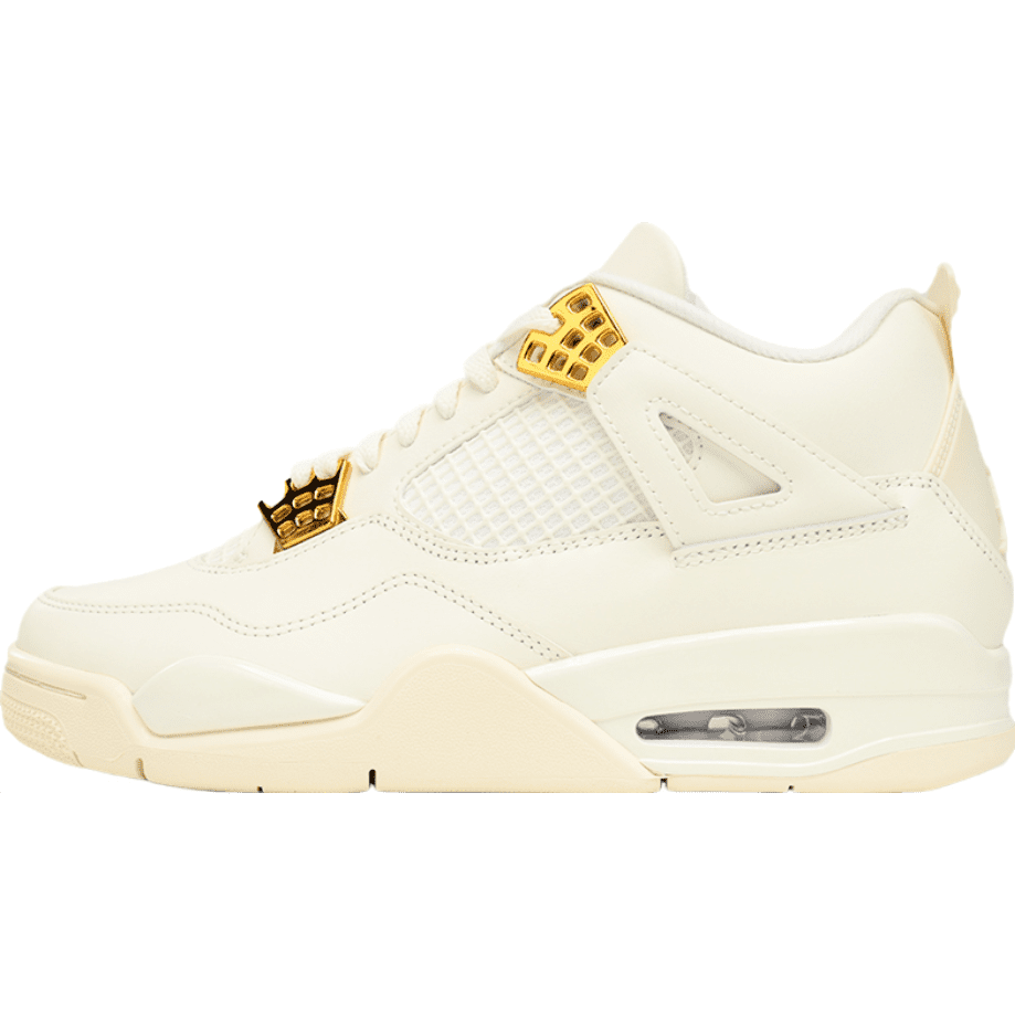 JORDAN 4 - Metallic Gold Sneakers - Red Unisex Streetwear Limited Edition - Step into the realm of luxury with the Jordan 4 x Metallic Gold, a fusion