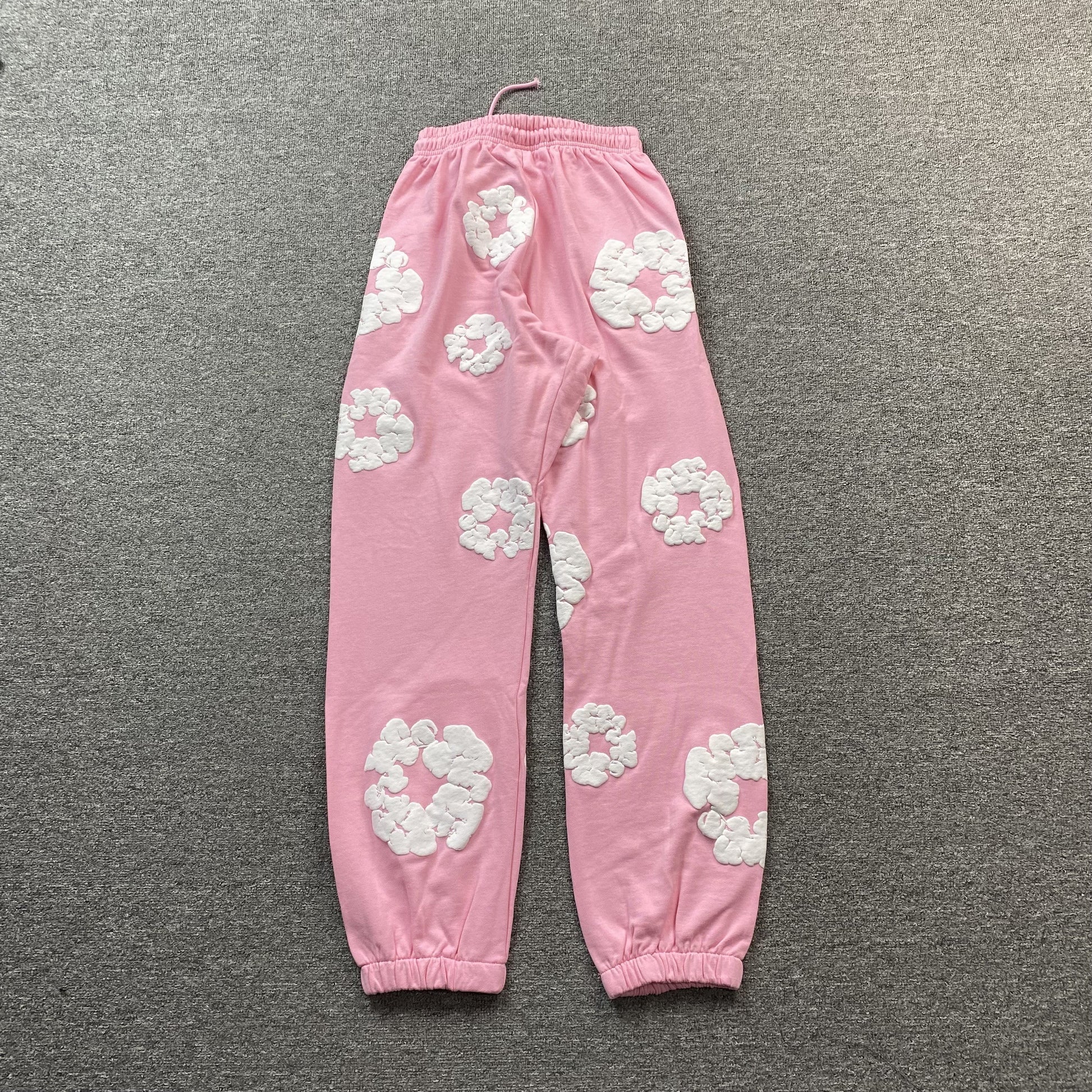 DENIM Tears Cotton Wreath Sweatpants - Pink Unisex Streetwear Limited Edition