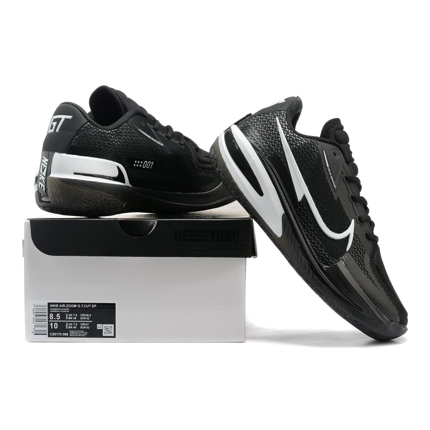 NIKE Air Zoom G.t. Cut - White Shoes - Black Unisex Streetwear Limited Edition