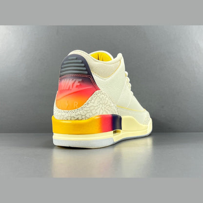 JORDAN 3 Retro Sp - J Balvin Medellin Sunset - Red Unisex Streetwear Limited Edition - Experience the vibrant energy of Medellin with the JORDAN 3 RETRO SP x J BALVIN
