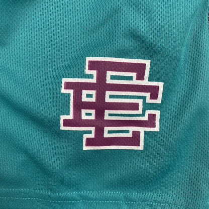 ERIC Emanuel Ee Basic Shorts Teal - - Purple Unisex Streetwear Limited Edition - The ERIC EMANUEL EE BASIC SHORTS TEAL/PURPLE - REPLICA blend luxury streetwear aesthetics with premium