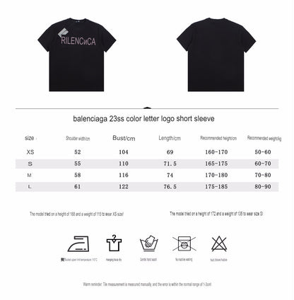 Camiseta Balenciaga France con logo degradado