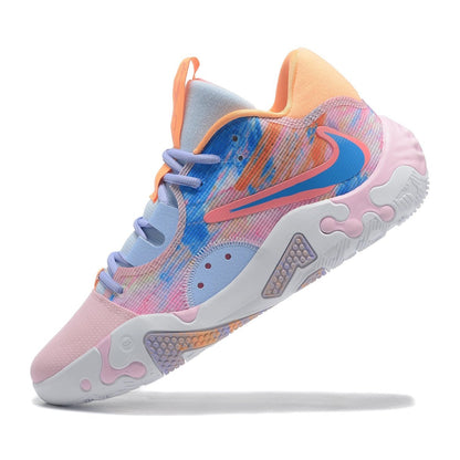 NIKE Pg 6 - Painted Swoosh Shoes - Red Unisex Streetwear Limited Edition - Introducing the Nike PG 6 x Painted Swoosh, a captivating blend of artistry and athleticism.