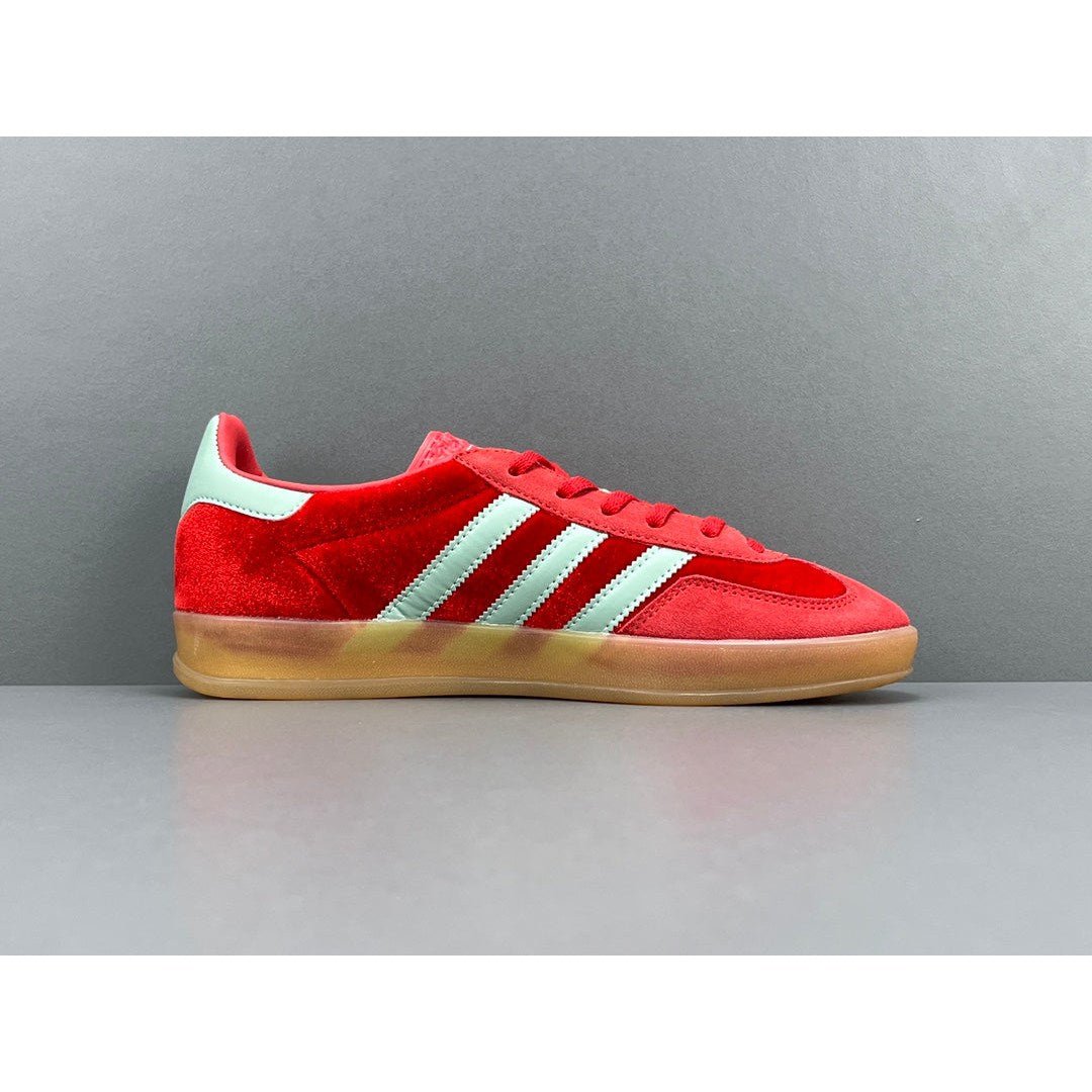 ADIDAS Gazelle Indoor - Red Unisex Streetwear Limited Edition - The ADIDAS GAZELLE INDOOR RED - REPLICA brings a bold and vibrant update to the