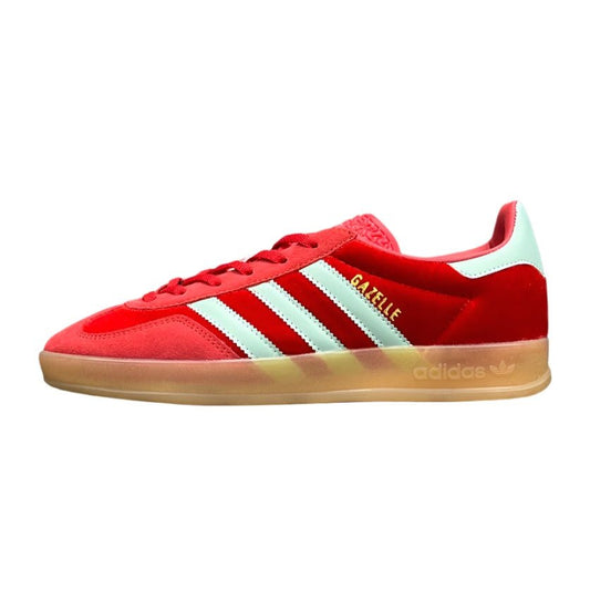 ADIDAS Gazelle Indoor - Red Unisex Streetwear Limited Edition - The ADIDAS GAZELLE INDOOR RED - REPLICA brings a bold and vibrant update to the