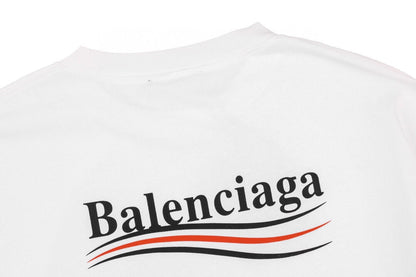 Camiseta Balenciaga con logo Wave (Blanca)