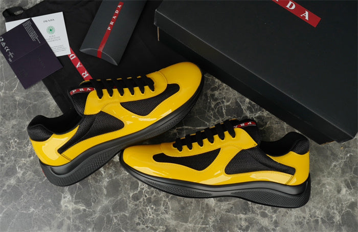 PRADA America's Cup Yellow - Sneakers - Black Unisex Streetwear Limited Edition