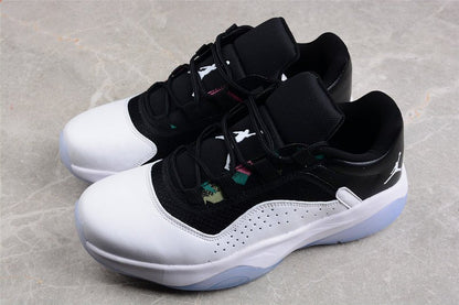 AIR Jordan 11 Cmft Low White - - Ghost Green - Metallic Silver Sneakers - Black Unisex Streetwear Limited Edition - **Air Jordan 11 CMFT Low White/Black/Ghost Green/Metallic Silver** Discover the perf