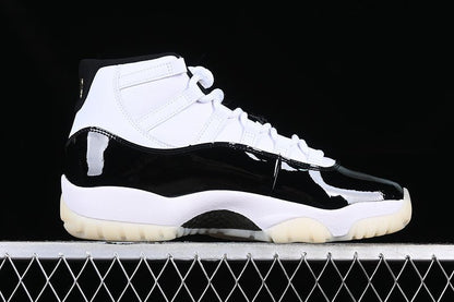 AIR Jordan 11 Dmp White - - Gold Sneakers - Black Unisex Streetwear Limited Edition - Celebrate greatness with the Air Jordan 11 DMP White/Black/Gold, a pinnacle of style and performance