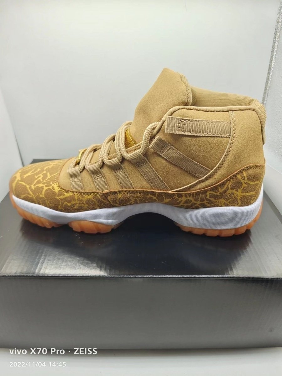 AIR Jordan 11 'gold Olive' - White Unisex Streetwear Limited Edition - **Air Jordan 11 'Gold Olive'** The Air Jordan 11 'Gold Olive' is a luxurious and