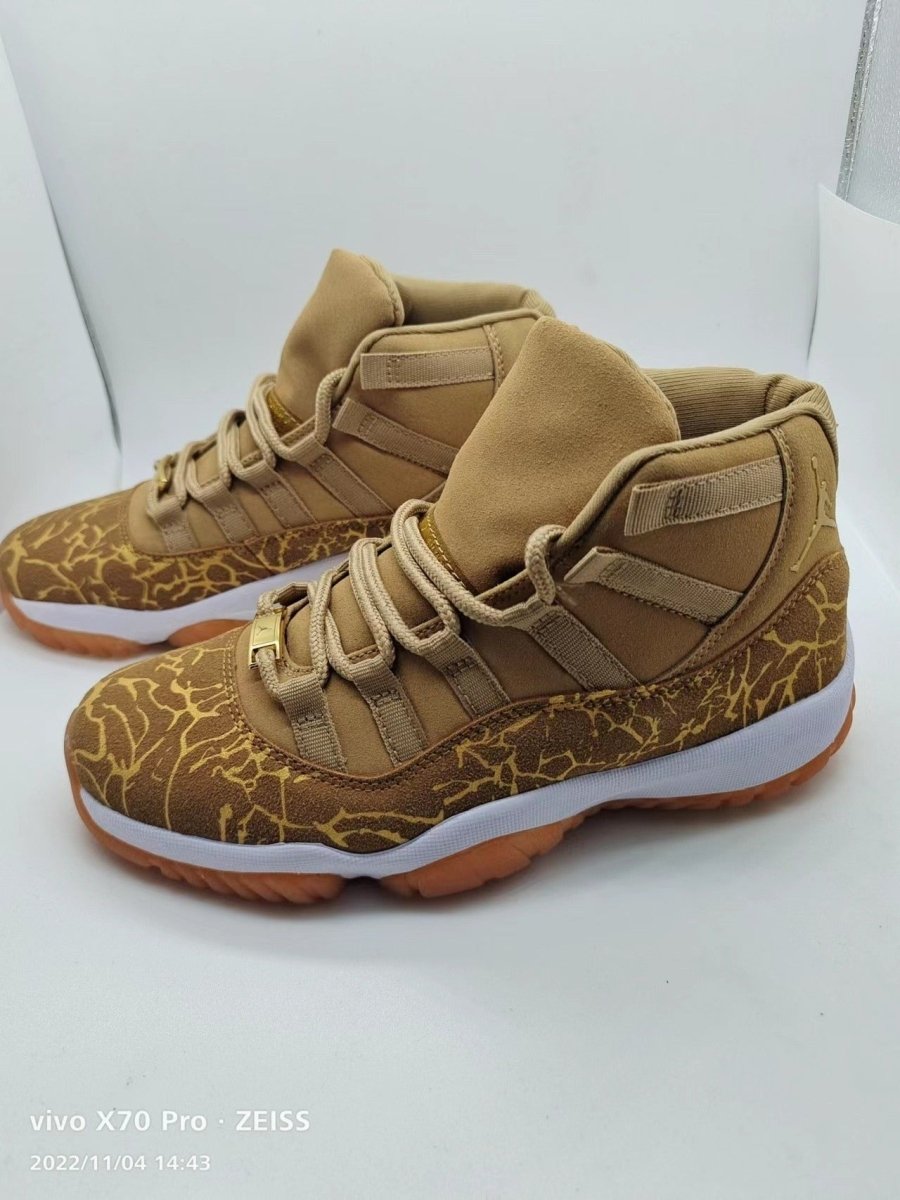 AIR Jordan 11 'gold Olive' - White Unisex Streetwear Limited Edition - **Air Jordan 11 'Gold Olive'** The Air Jordan 11 'Gold Olive' is a luxurious and