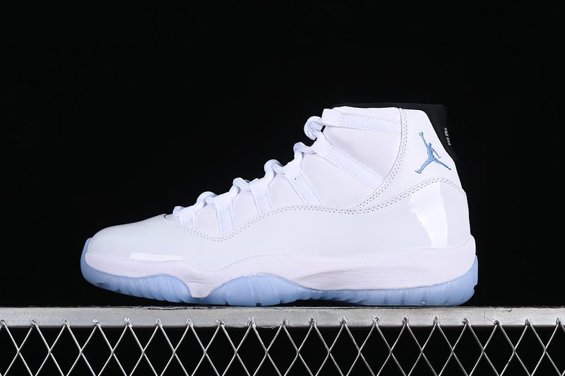AIR Jordan 11 Legend Blue Sneakers - White Unisex Streetwear Limited Edition - Step into a legend with the AIR JORDAN 11 LEGEND BLUE. These iconic sneakers celebrate