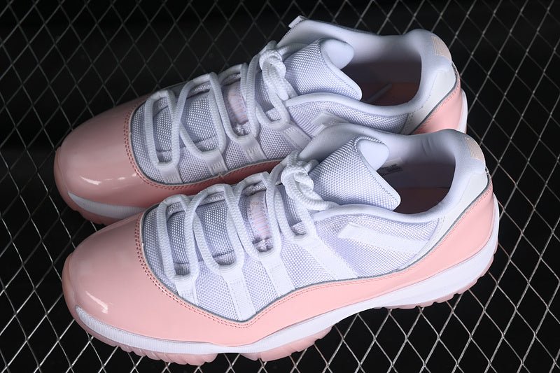 AIR Jordan 11 Low Legend Pin - Pink - White Unisex Streetwear Limited Edition - Step into a blend of elegance and sporty flair with the Air Jordan 11 Low
