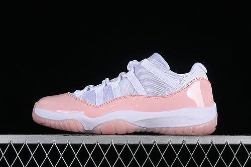 AIR Jordan 11 Low Legend Pin - Pink - White Unisex Streetwear Limited Edition - Step into a blend of elegance and sporty flair with the Air Jordan 11 Low