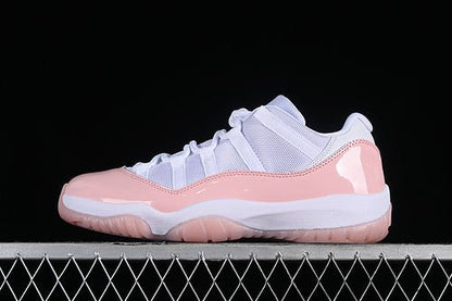 AIR Jordan 11 Low Legend Pin - Pink - White Unisex Streetwear Limited Edition - Step into a blend of elegance and sporty flair with the Air Jordan 11 Low
