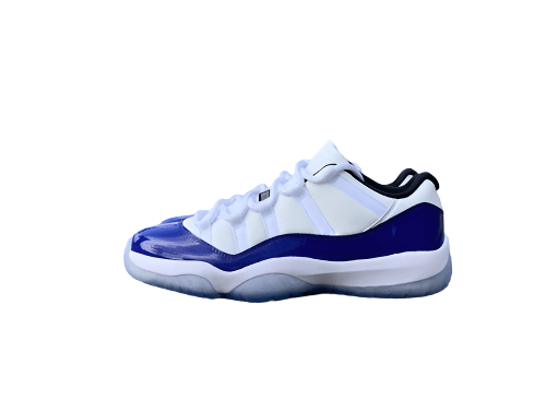 AIR Jordan 11 Low Purple Concord White - Black-concord Unisex Streetwear Limited Edition - Step into iconic style with the Air Jordan 11 Low Purple Concord White/Black-Concord, a tribute