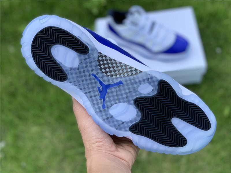 AIR Jordan 11 Low Purple Concord White - Black-concord Unisex Streetwear Limited Edition - Step into iconic style with the Air Jordan 11 Low Purple Concord White/Black-Concord, a tribute