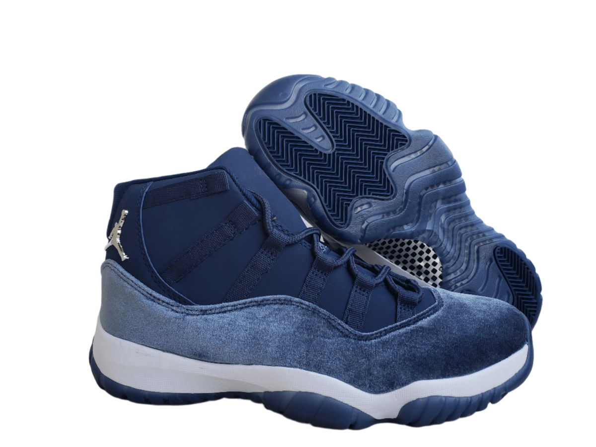 AIR Jordan 11 'navy Velvet' Unisex Streetwear Limited Edition - **Air Jordan 11 'Navy Velvet'** The Air Jordan 11 'Navy Velvet' is a luxurious and