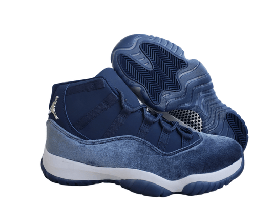 AIR Jordan 11 'navy Velvet' Unisex Streetwear Limited Edition - **Air Jordan 11 'Navy Velvet'** The Air Jordan 11 'Navy Velvet' is a luxurious and