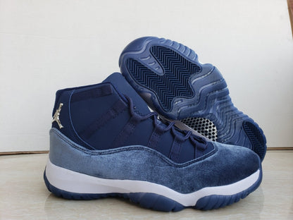 AIR Jordan 11 'navy Velvet' Unisex Streetwear Limited Edition - **Air Jordan 11 'Navy Velvet'** The Air Jordan 11 'Navy Velvet' is a luxurious and